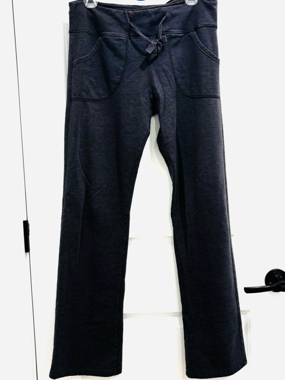 Balance Collection Marika Grey Wide Leg Cotton Blend Draw String Athletic Pants